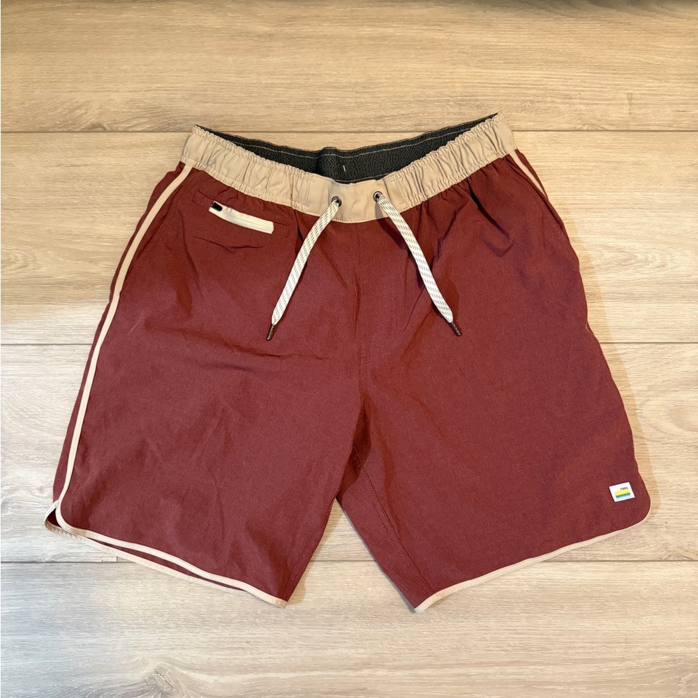 Vuori Banks Men's Maroon Athletic Shorts